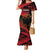 Custom Albania Football Mermaid Dress Go Kuqezinjte - Grunge Style - Wonder Print Shop