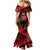 Custom Albania Football Mermaid Dress Go Kuqezinjte - Grunge Style - Wonder Print Shop