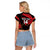 Custom Albania Football Raglan Cropped T Shirt Go Kuqezinjte - Grunge Style - Wonder Print Shop