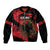 Custom Albania Football Sleeve Zip Bomber Jacket Go Kuqezinjte - Grunge Style - Wonder Print Shop