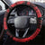 Albania Football Steering Wheel Cover Go Kuqezinjte - Grunge Style - Wonder Print Shop