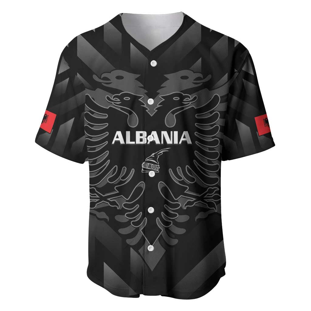 Custom Albania Football Baseball Jersey Albanian Kastrioti Eagle - Black Style - Wonder Print Shop