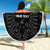 Custom Albania Football Beach Blanket Albanian Kastrioti Eagle - Black Style - Wonder Print Shop