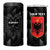 Personalised Albania Football 4 in 1 Can Cooler Tumbler Albanian Kastrioti Eagle - Black Style - Wonder Print Shop