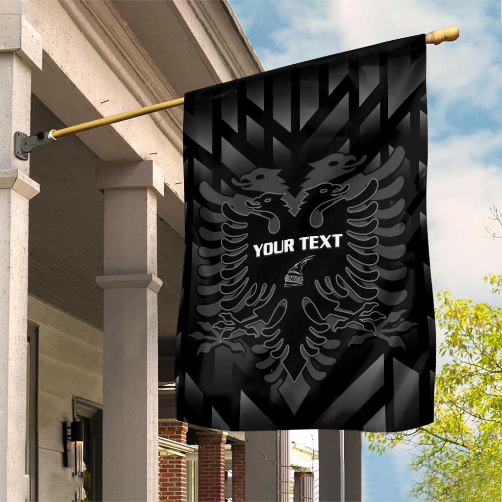 Custom Albania Football Garden Flag Albanian Kastrioti Eagle - Black Style - Wonder Print Shop