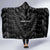 Custom Albania Football Hooded Blanket Albanian Kastrioti Eagle - Black Style