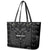 Custom Albania Football Leather Tote Bag Albanian Kastrioti Eagle - Black Style - Wonder Print Shop