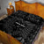 Custom Albania Football Quilt Bed Set Albanian Kastrioti Eagle - Black Style - Wonder Print Shop