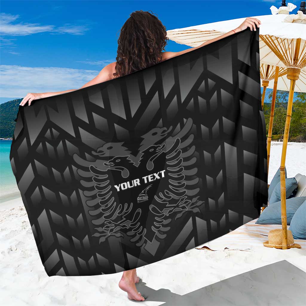 Custom Albania Football Sarong Albanian Kastrioti Eagle - Black Style