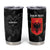 Personalised Albania Football Tumbler Cup Albanian Kastrioti Eagle - Black Style - Wonder Print Shop