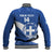 Custom Greece Football Baseball Jacket Ethniki Elladas - Blue Version - Wonder Print Shop