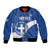 Custom Greece Football Bomber Jacket Ethniki Elladas - Blue Version - Wonder Print Shop