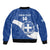 Custom Greece Football Bomber Jacket Ethniki Elladas - Blue Version - Wonder Print Shop