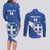 Custom Greece Football Couples Matching Long Sleeve Bodycon Dress and Long Sleeve Button Shirt Ethniki Elladas - Blue Version - Wonder Print Shop