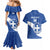 Custom Greece Football Couples Matching Mermaid Dress and Hawaiian Shirt Ethniki Elladas - Blue Version - Wonder Print Shop