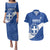 Custom Greece Football Couples Matching Puletasi and Hawaiian Shirt Ethniki Elladas - Blue Version - Wonder Print Shop