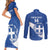 Custom Greece Football Couples Matching Short Sleeve Bodycon Dress and Long Sleeve Button Shirt Ethniki Elladas - Blue Version - Wonder Print Shop