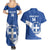 Custom Greece Football Couples Matching Summer Maxi Dress and Hawaiian Shirt Ethniki Elladas - Blue Version - Wonder Print Shop