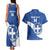 Custom Greece Football Couples Matching Tank Maxi Dress and Hawaiian Shirt Ethniki Elladas - Blue Version - Wonder Print Shop