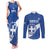 Custom Greece Football Couples Matching Tank Maxi Dress and Long Sleeve Button Shirt Ethniki Elladas - Blue Version - Wonder Print Shop