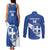 Custom Greece Football Couples Matching Tank Maxi Dress and Long Sleeve Button Shirt Ethniki Elladas - Blue Version - Wonder Print Shop