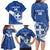 Custom Greece Football Family Matching Long Sleeve Bodycon Dress and Hawaiian Shirt Ethniki Elladas - Blue Version - Wonder Print Shop