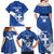 Custom Greece Football Family Matching Off Shoulder Maxi Dress and Hawaiian Shirt Ethniki Elladas - Blue Version - Wonder Print Shop