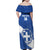 Custom Greece Football Family Matching Off Shoulder Maxi Dress and Hawaiian Shirt Ethniki Elladas - Blue Version - Wonder Print Shop