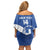 Custom Greece Football Family Matching Off Shoulder Short Dress and Hawaiian Shirt Ethniki Elladas - Blue Version - Wonder Print Shop