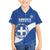 Custom Greece Football Family Matching Puletasi and Hawaiian Shirt Ethniki Elladas - Blue Version - Wonder Print Shop