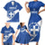 Custom Greece Football Family Matching Short Sleeve Bodycon Dress and Hawaiian Shirt Ethniki Elladas - Blue Version - Wonder Print Shop