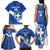 Custom Greece Football Family Matching Tank Maxi Dress and Hawaiian Shirt Ethniki Elladas - Blue Version - Wonder Print Shop