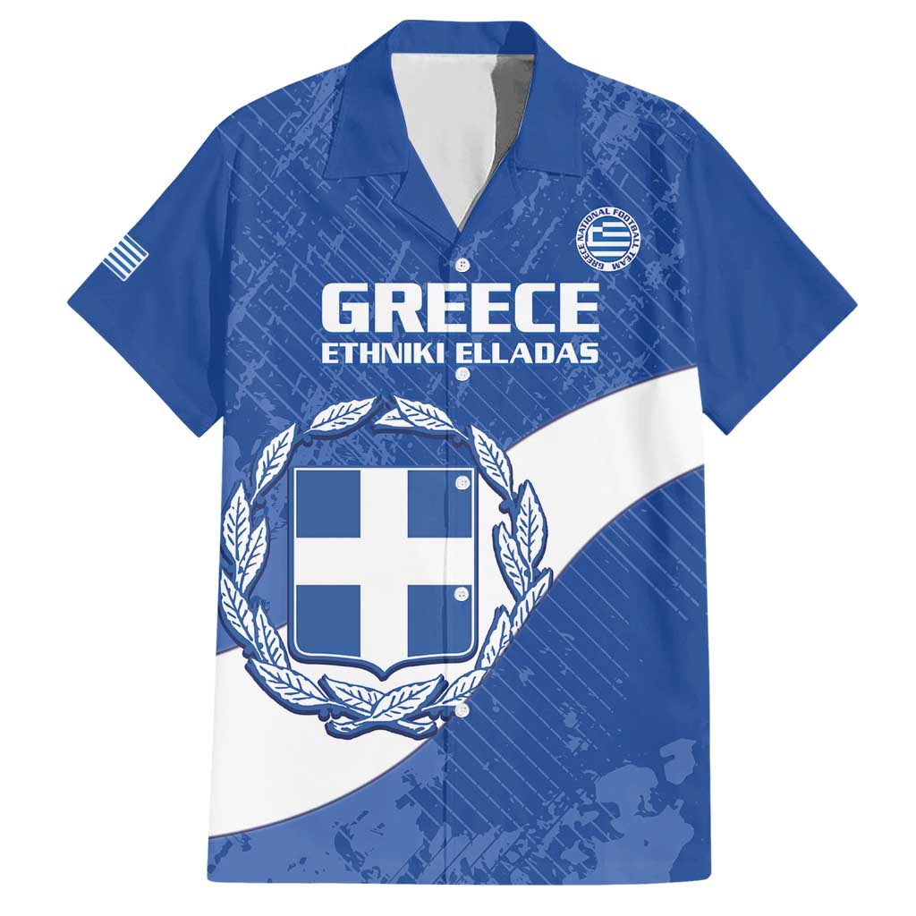 Custom Greece Football Hawaiian Shirt Ethniki Elladas - Blue Version - Wonder Print Shop