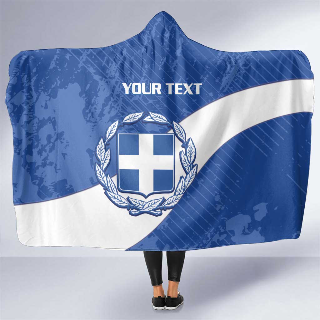 Custom Greece Football Hooded Blanket Ethniki Elladas - Blue Version