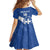 Custom Greece Football Kid Short Sleeve Dress Ethniki Elladas - Blue Version - Wonder Print Shop