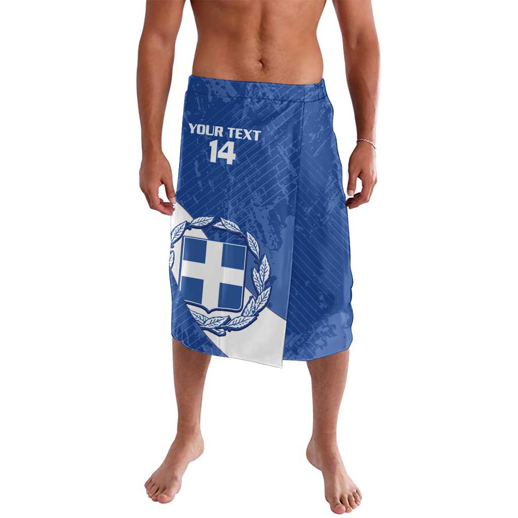 Custom Greece Football Lavalava Ethniki Elladas - Blue Version - Wonder Print Shop