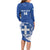 Custom Greece Football Long Sleeve Bodycon Dress Ethniki Elladas - Blue Version - Wonder Print Shop