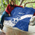 Custom Greece Football Quilt Ethniki Elladas - Blue Version - Wonder Print Shop