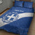 Custom Greece Football Quilt Bed Set Ethniki Elladas - Blue Version - Wonder Print Shop