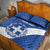 Custom Greece Football Quilt Bed Set Ethniki Elladas - Blue Version - Wonder Print Shop