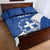 Custom Greece Football Quilt Bed Set Ethniki Elladas - Blue Version - Wonder Print Shop