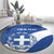 Custom Greece Football Round Carpet Ethniki Elladas - Blue Version