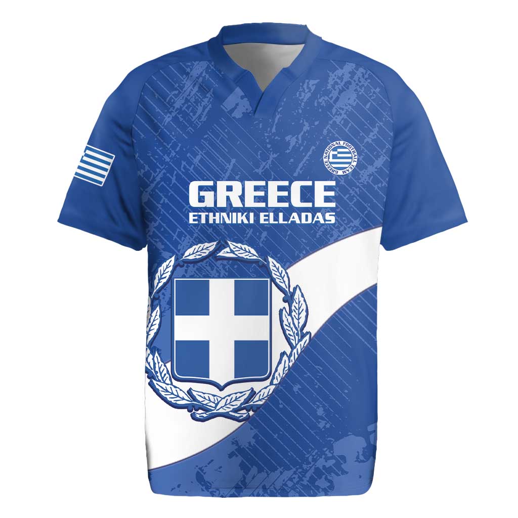 Custom Greece Football Rugby Jersey Ethniki Elladas - Blue Version - Wonder Print Shop