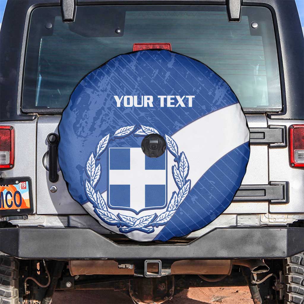 Custom Greece Football Spare Tire Cover Ethniki Elladas - Blue Version - Wonder Print Shop