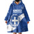 Custom Greece Football Wearable Blanket Hoodie Ethniki Elladas - Blue Version