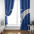 Custom Greece Football Window Curtain Ethniki Elladas - Blue Version - Wonder Print Shop