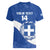 Custom Greece Football Women V-Neck T-Shirt Ethniki Elladas - Blue Version - Wonder Print Shop