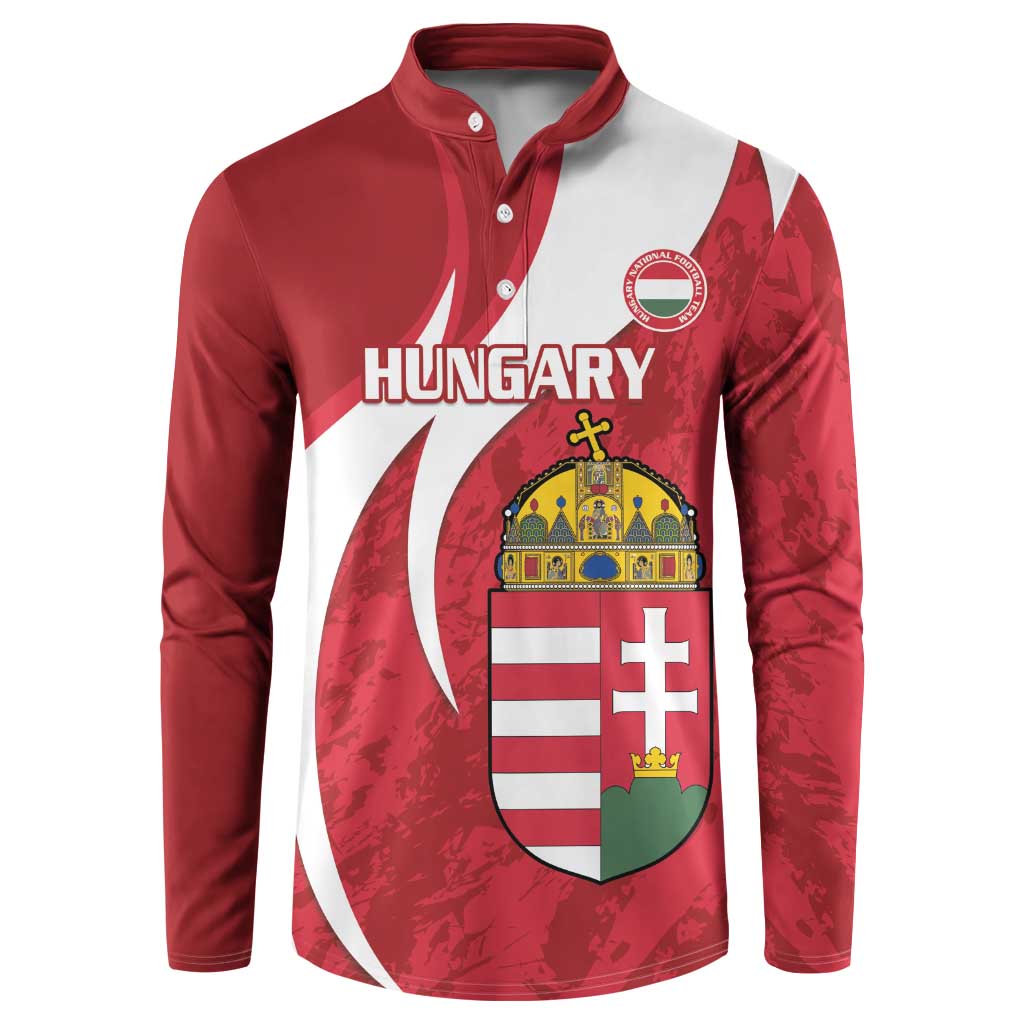 Custom Hungary Football Button Sweatshirt Go Magyarok - Curves Style - Wonder Print Shop