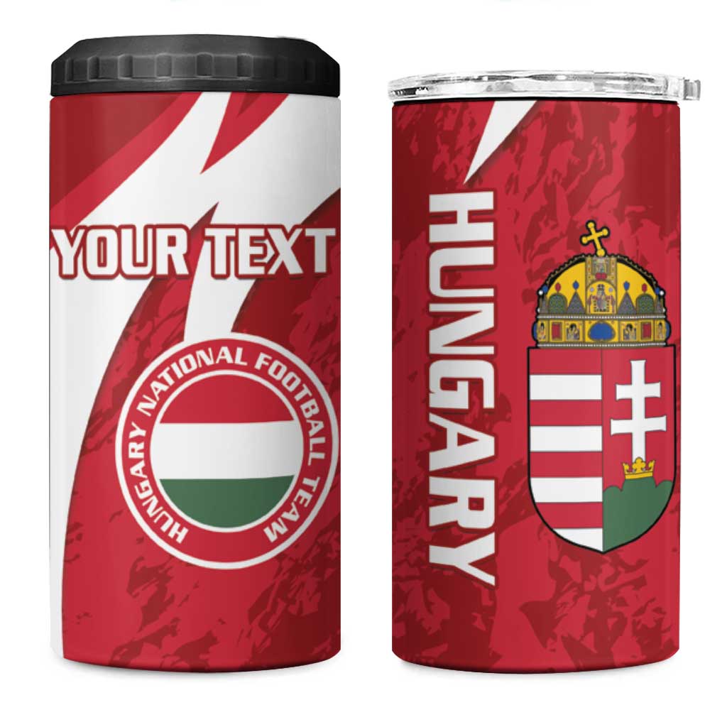 Personalised Hungary Football 4 in 1 Can Cooler Tumbler Go Magyarok - Curves Style - Wonder Print Shop