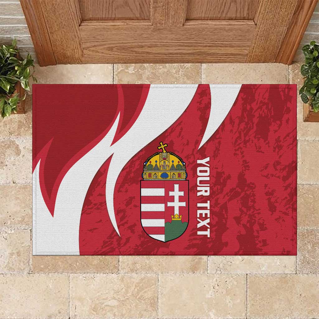 Custom Hungary Football Rubber Doormat Go Magyarok - Curves Style - Wonder Print Shop